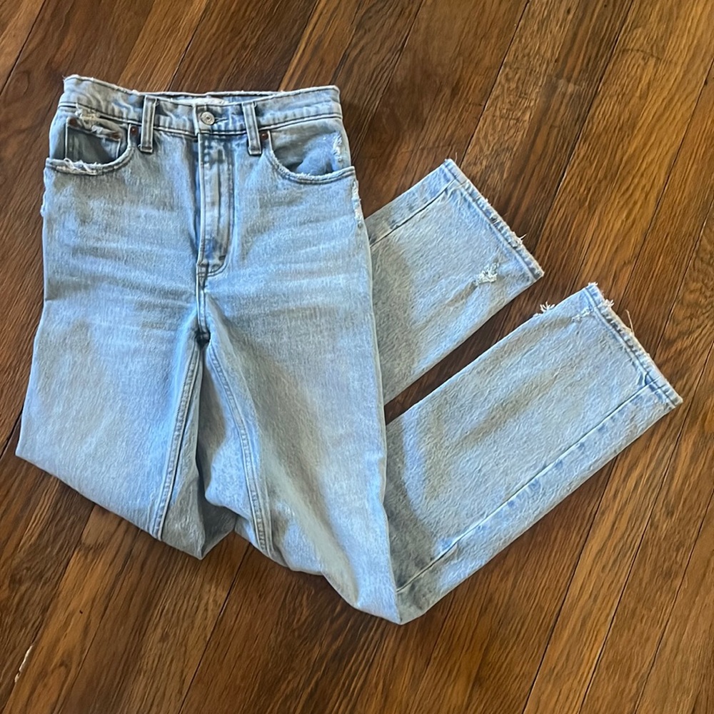Abercrombie 90s straight ultra high rise